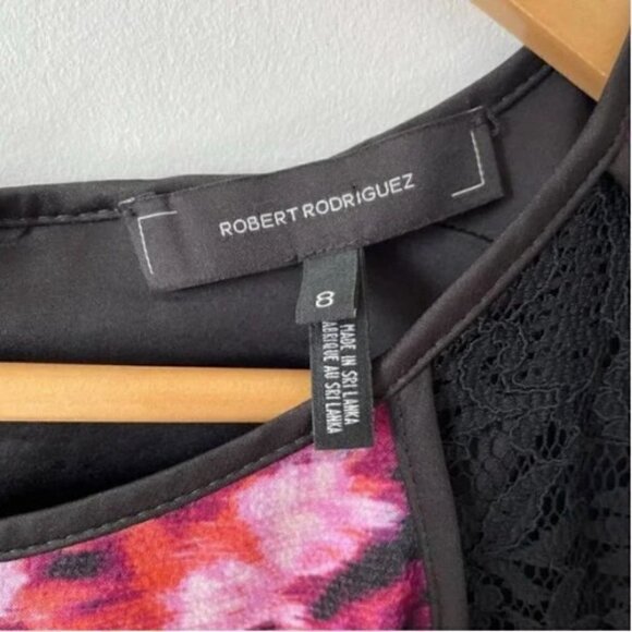 ROBERT RODRIGUEZ Sleeveless Fit Flare A-Line Dress Pink/Black 8 - Picture 6 of 16